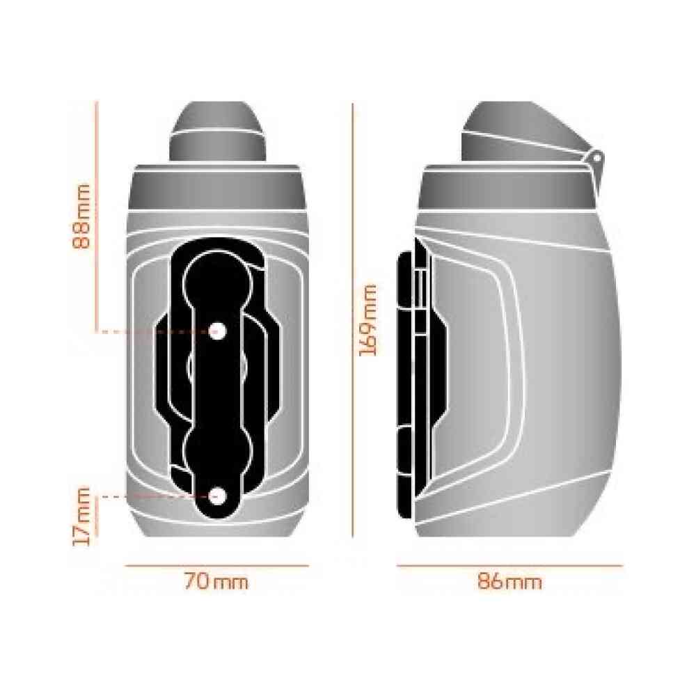 Fidlock Twist Bottle 450 + Bike Base - Drikkeflaske med magnetisk holder - Transparent grå - Bilde 2